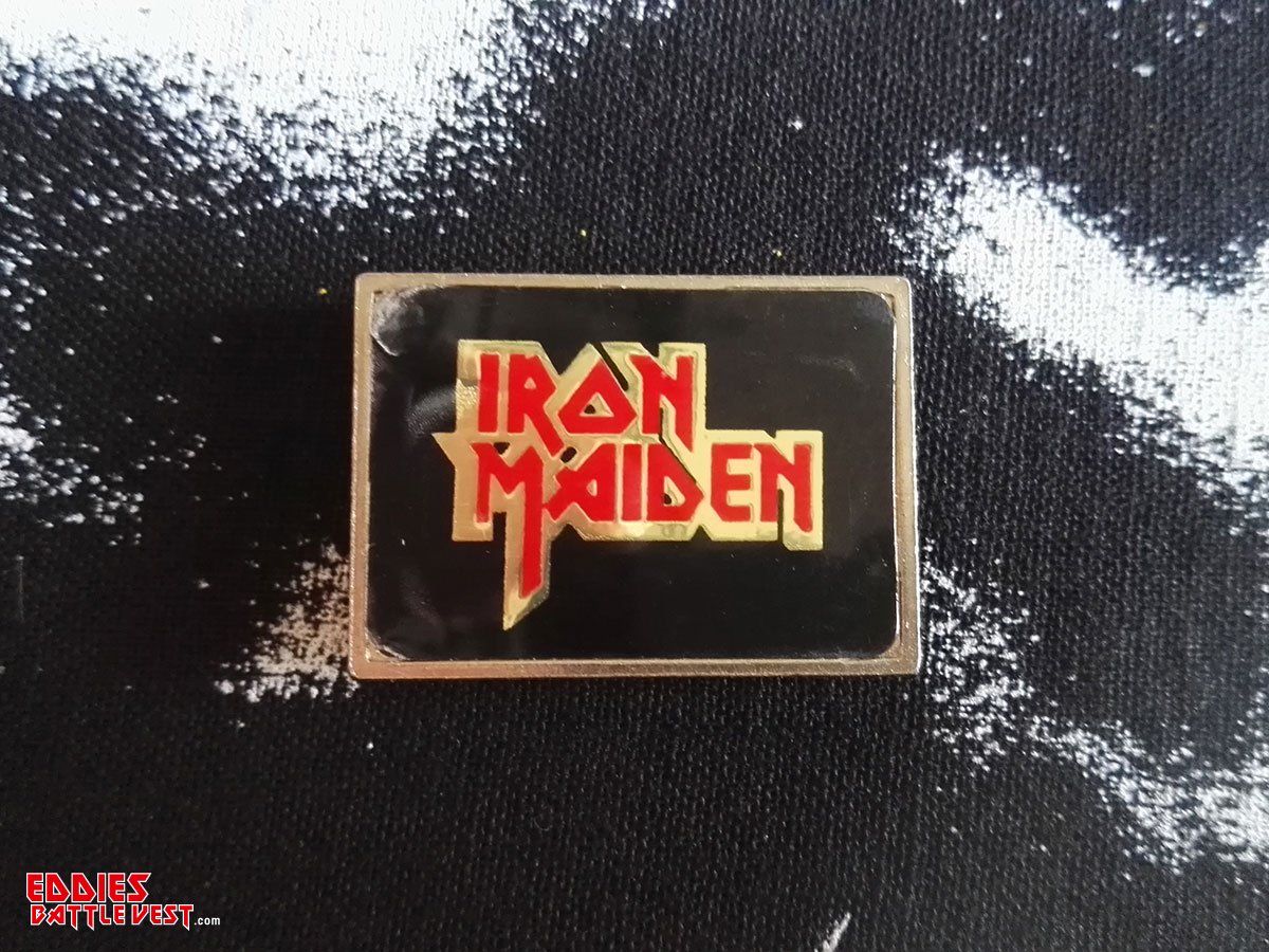 Iron Maiden Logo Pin Badge Front