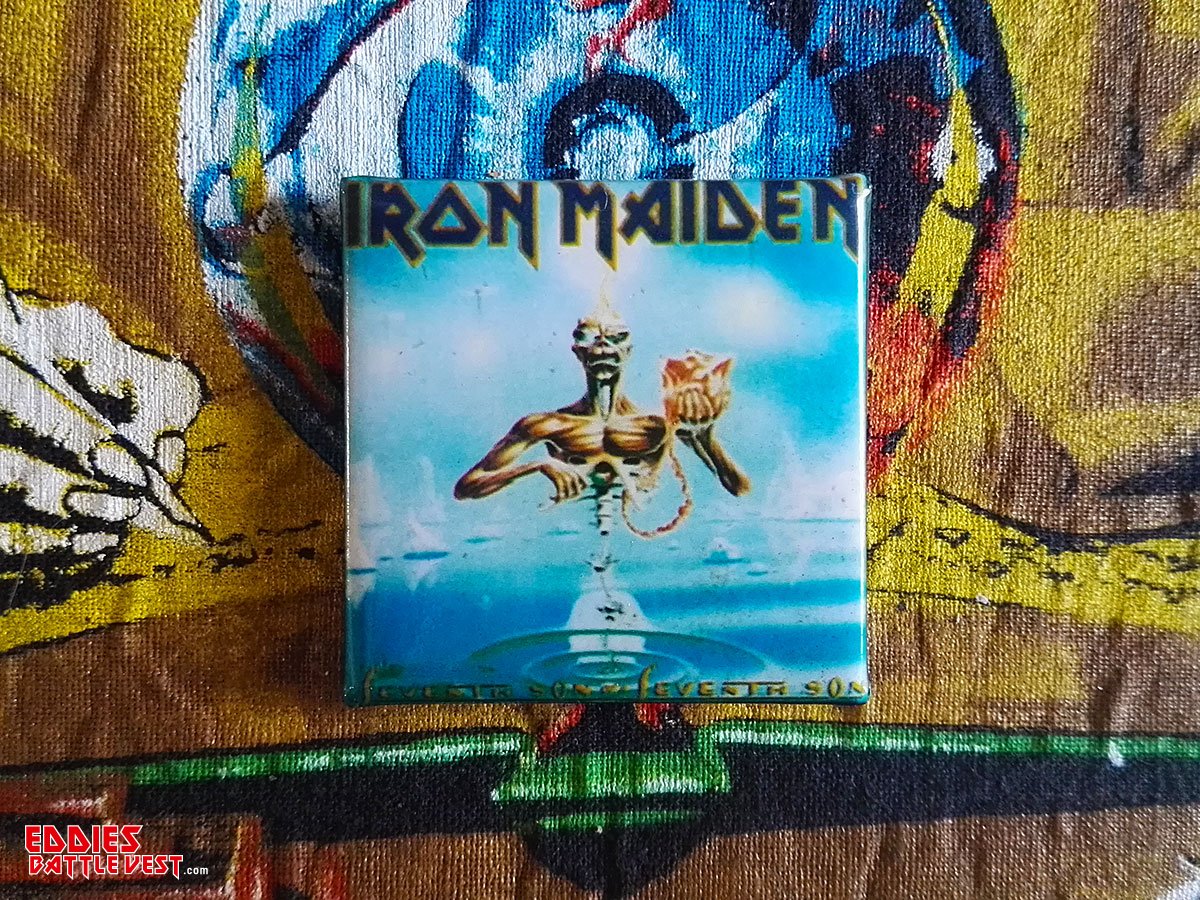 Iron Maiden "Seventh Son Of A Seventh Son" Square Pin Badge Front