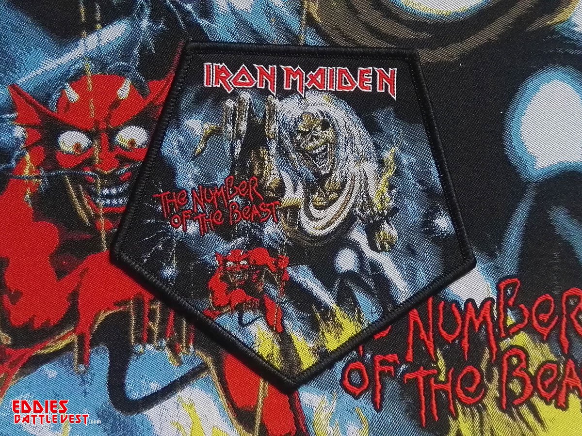 Iron Maiden “The Number Of The Beast” Black Border Woven Patch 2021 made by Pull The Plug
