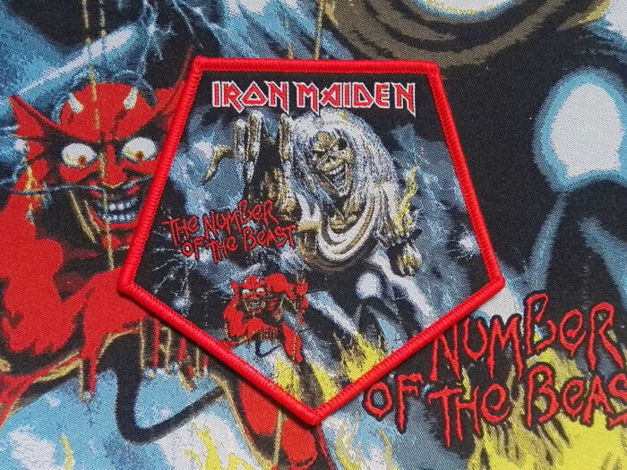 Iron Maiden “The Number Of The Beast” Red Border Woven Patch 2021 made by Pull The Plug