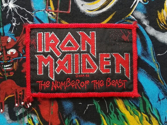 Iron Maiden "The Number Of The Beast" Red Border Woven Tour Patch 1982