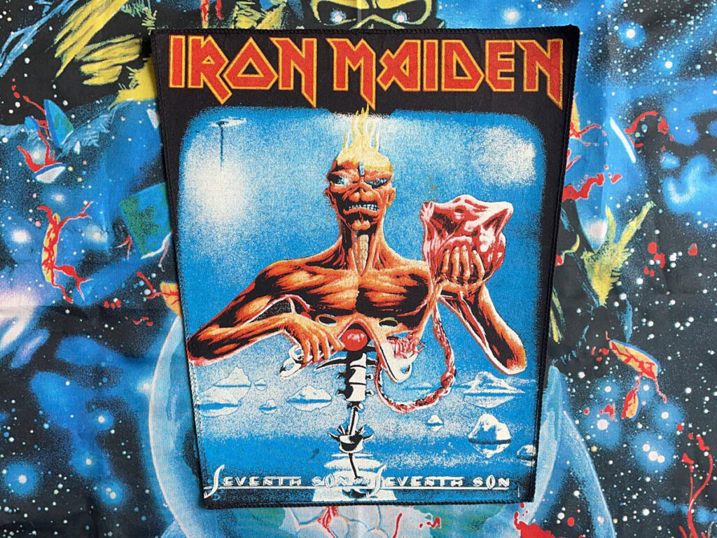 Iron Maiden Shirt, Original OG 1988 Seventh Son Tour Tee, Vintage Rare Faded Black T-shirt Heavy Metal Megadeth Metallica Slayer, Sleeveless - UK