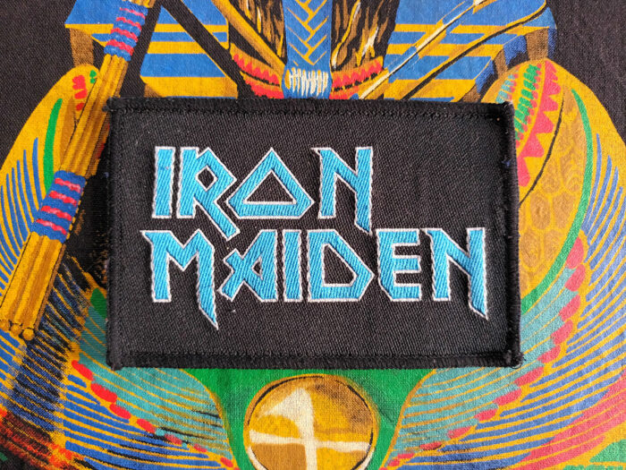 Iron Maiden Blue Logo 80s Woven Patch