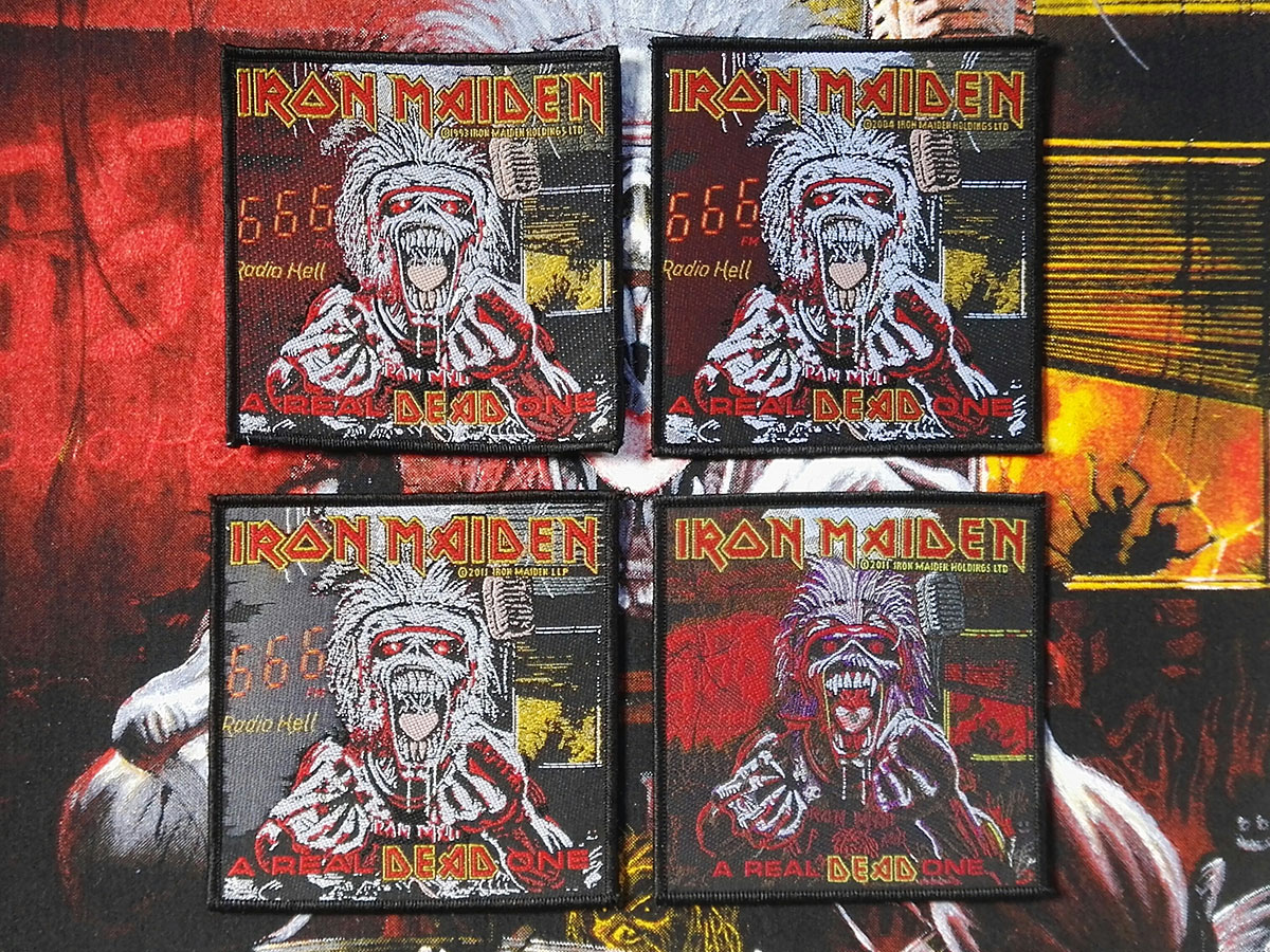 Iron Maiden "A Real Dead One" Woven Patch Comparison