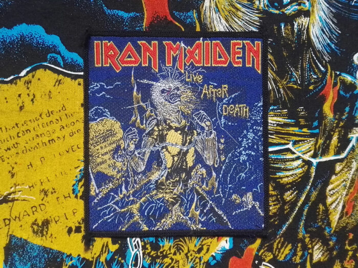 Iron Maiden "Live After Death" Black Border Woven Patch