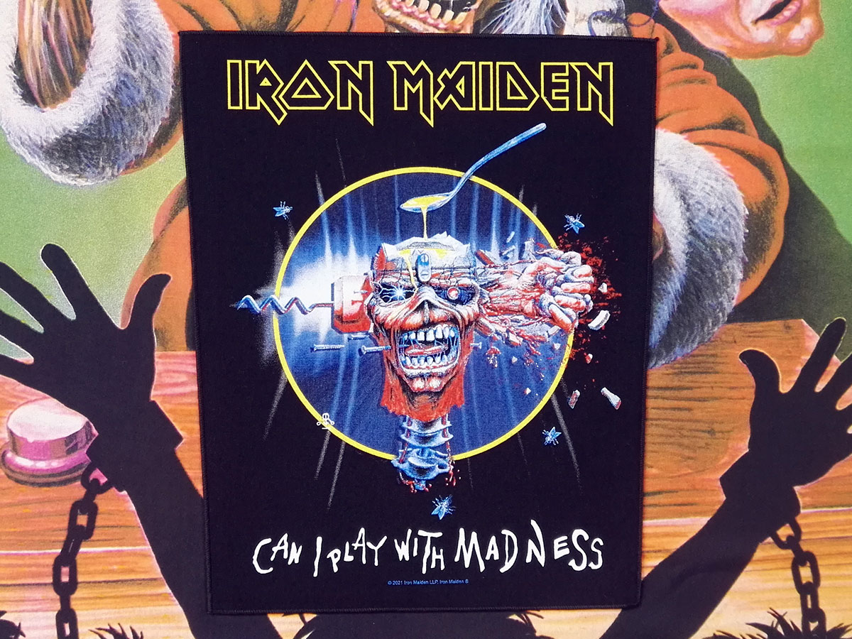Iron Maiden Can I Play With Madness Backpatch 2021 Eddies Battle Vest Iron maiden can i play with madness backpatch 2021 eddies battle vest