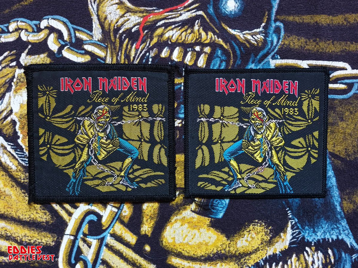 Iron Maiden "Piece Of Mind 1983" Square Version Comparison