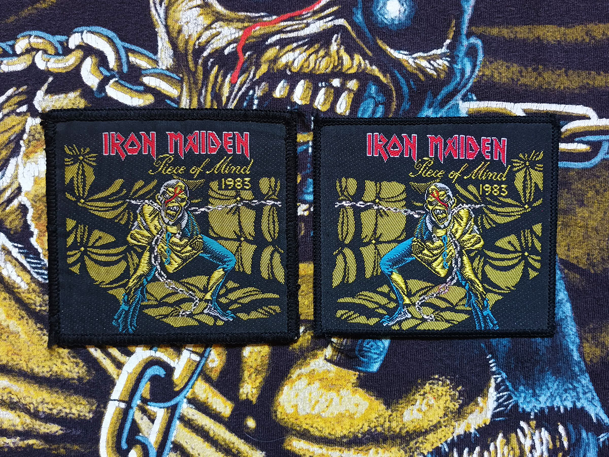 Iron Maiden "Piece Of Mind 1983" Square Version Comparison