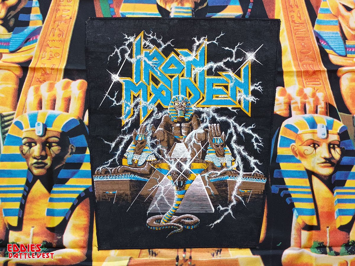 Iron Maiden "Powerslave" Backpatch Bootleg (Cobra And Lightning)