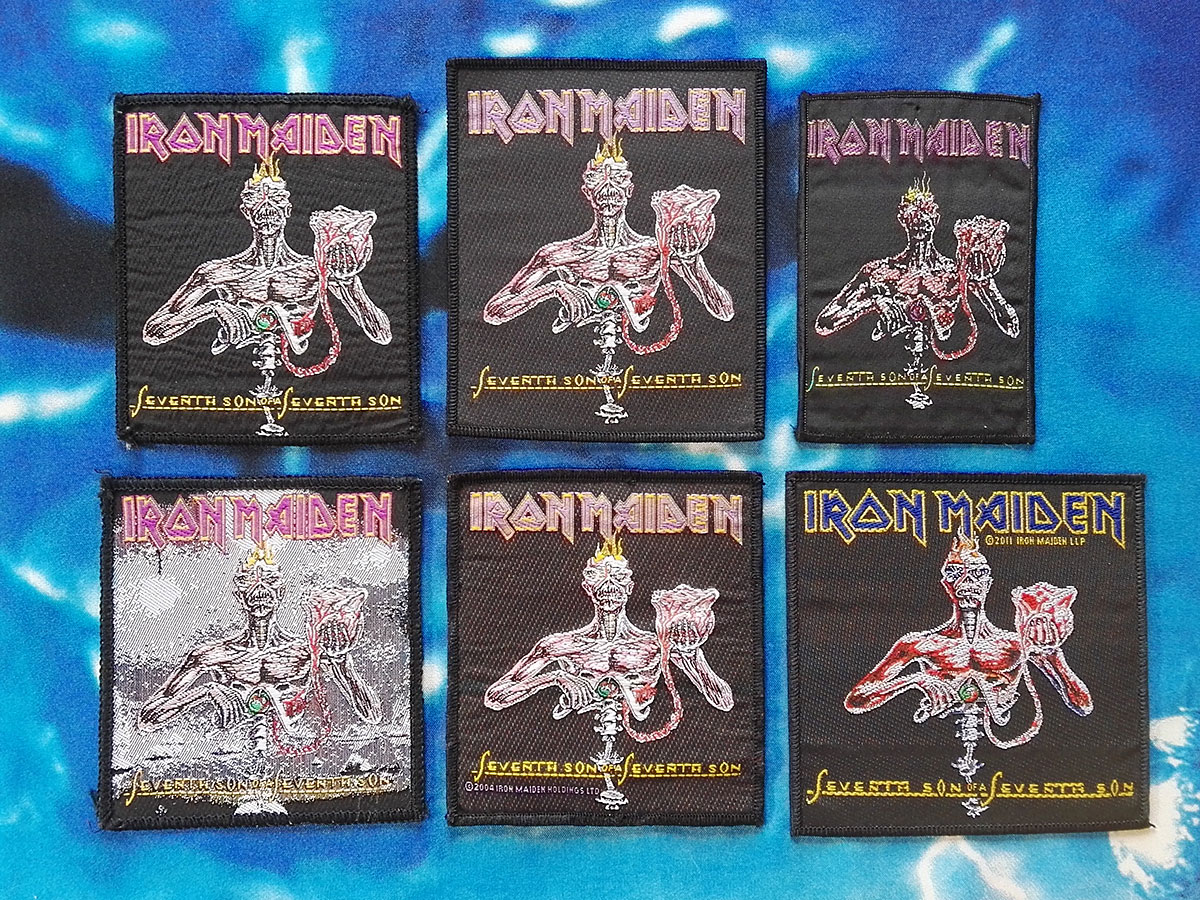 Iron Maiden "Seventh Son Of A Seventh Son" Woven Patch Comparison