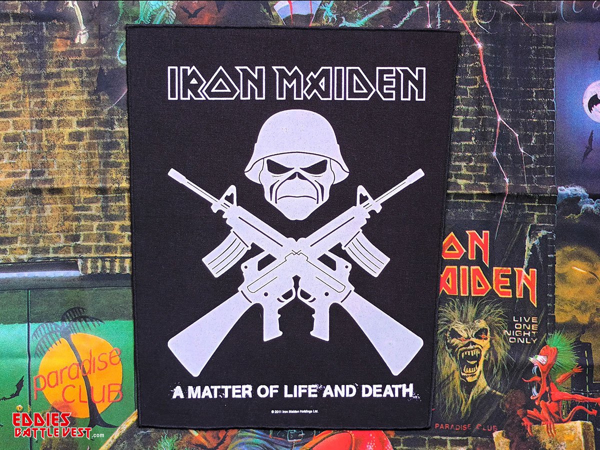 Iron Maiden "A Matter Of Life And Death Crossed Guns" Backpatch 2011