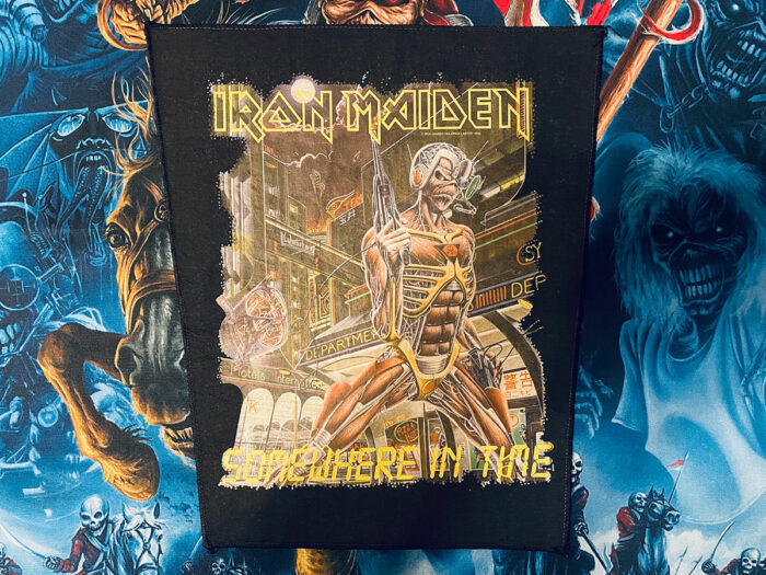 Iron Maiden "Somewhere In Time" Transfer Printed Backpatch 1986