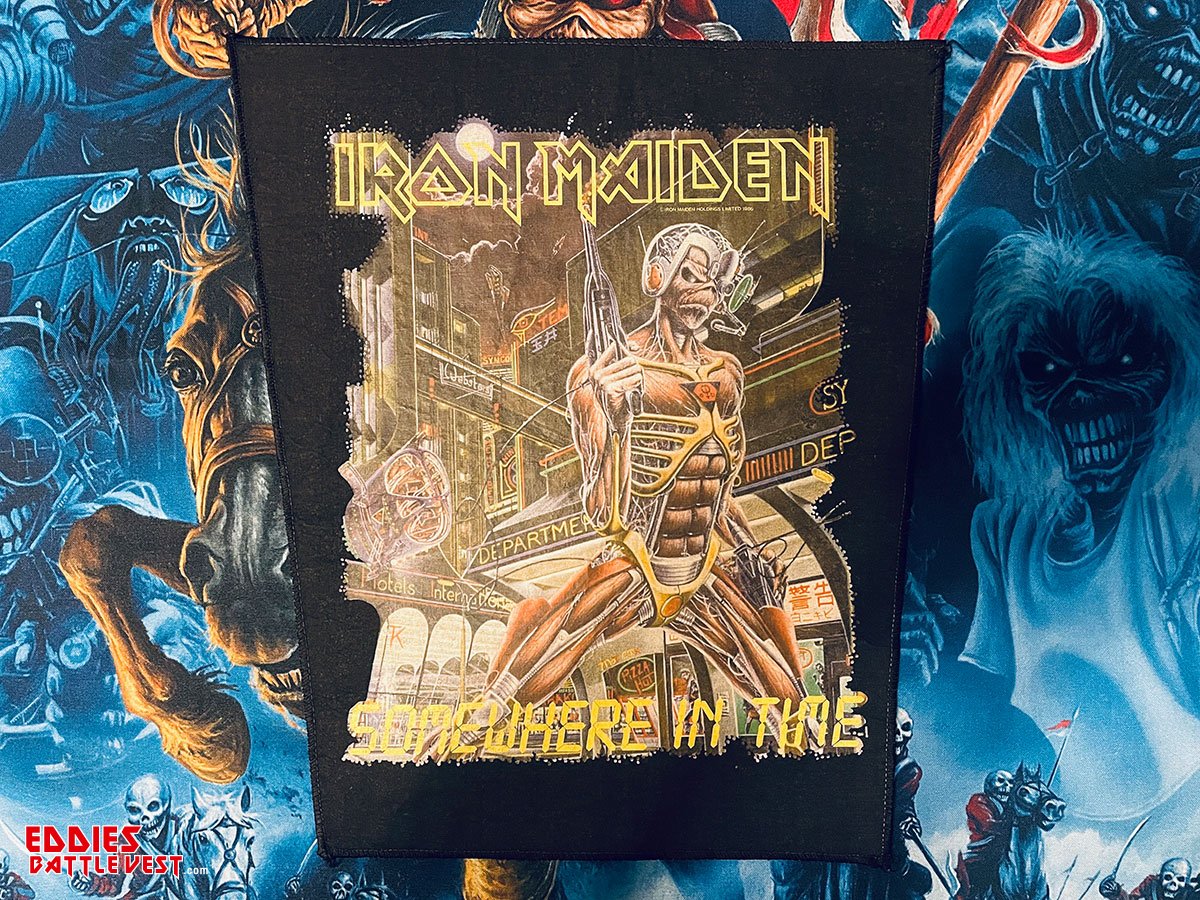 Iron Maiden "Somewhere In Time" Transfer Printed Backpatch 1986