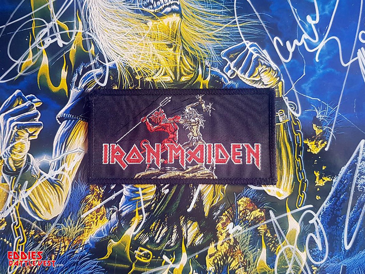 Iron Maiden "Run To The Hills" Black Border Woven Patch