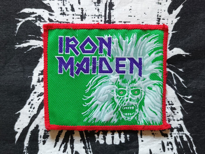 Iron Maiden "First Album" Red Border Woven Patch
