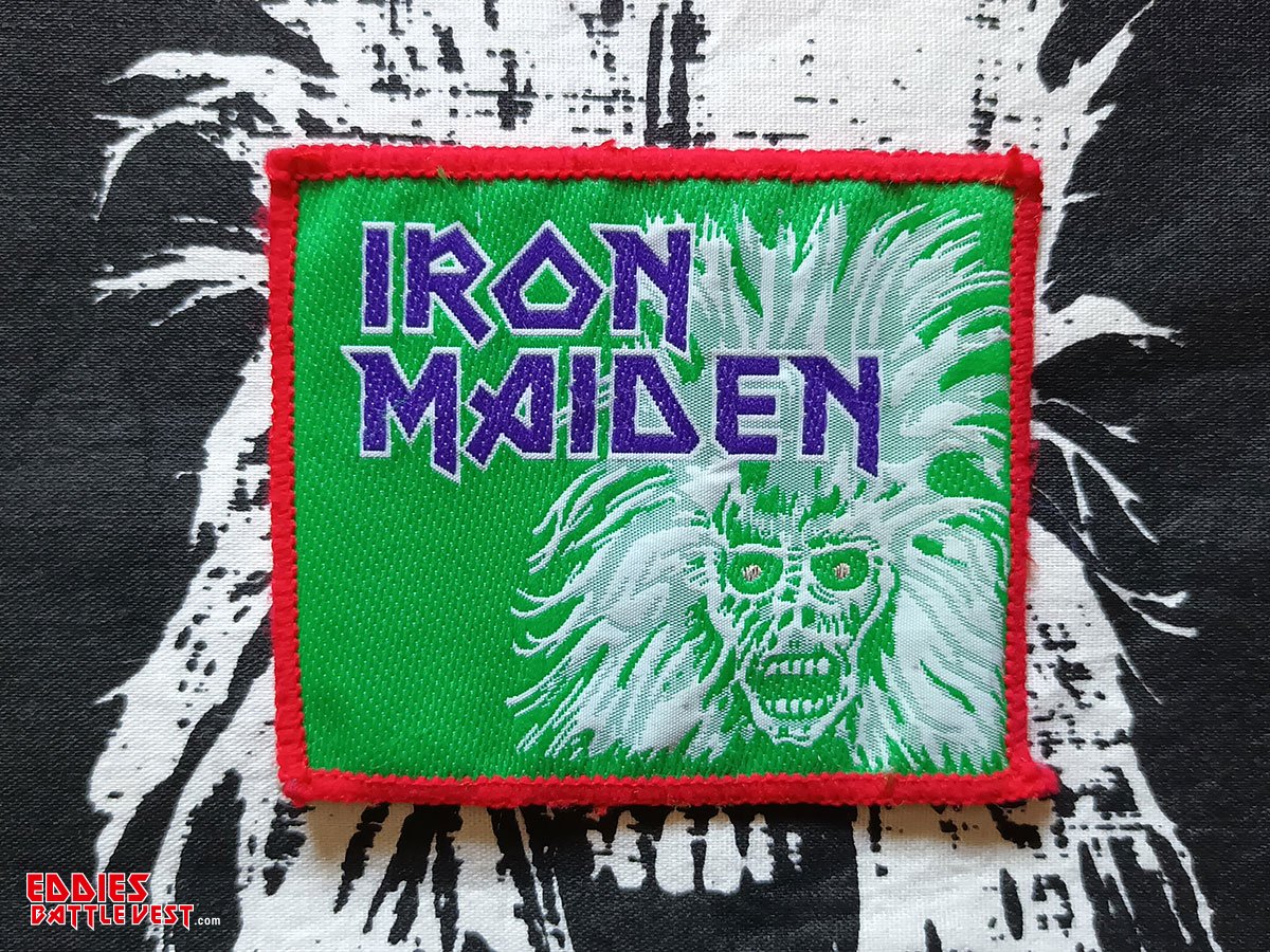 Iron Maiden "First Album" Red Border Woven Patch
