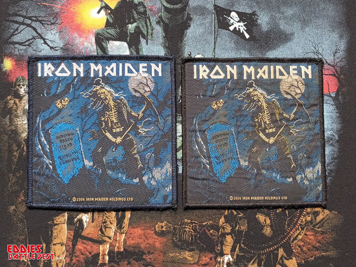 Iron Maiden "Benjamin Breeg" Woven Patch 2006 Comparison