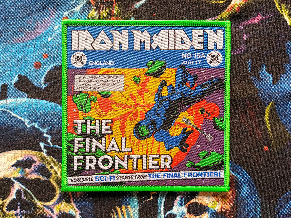 Iron Maiden "The Final Frontier" Green Border Woven Patch