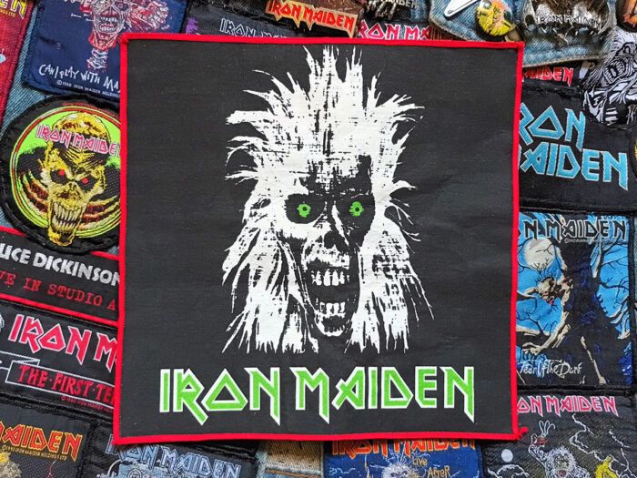 Iron Maiden "First Album" Red Border Mini Backpatch