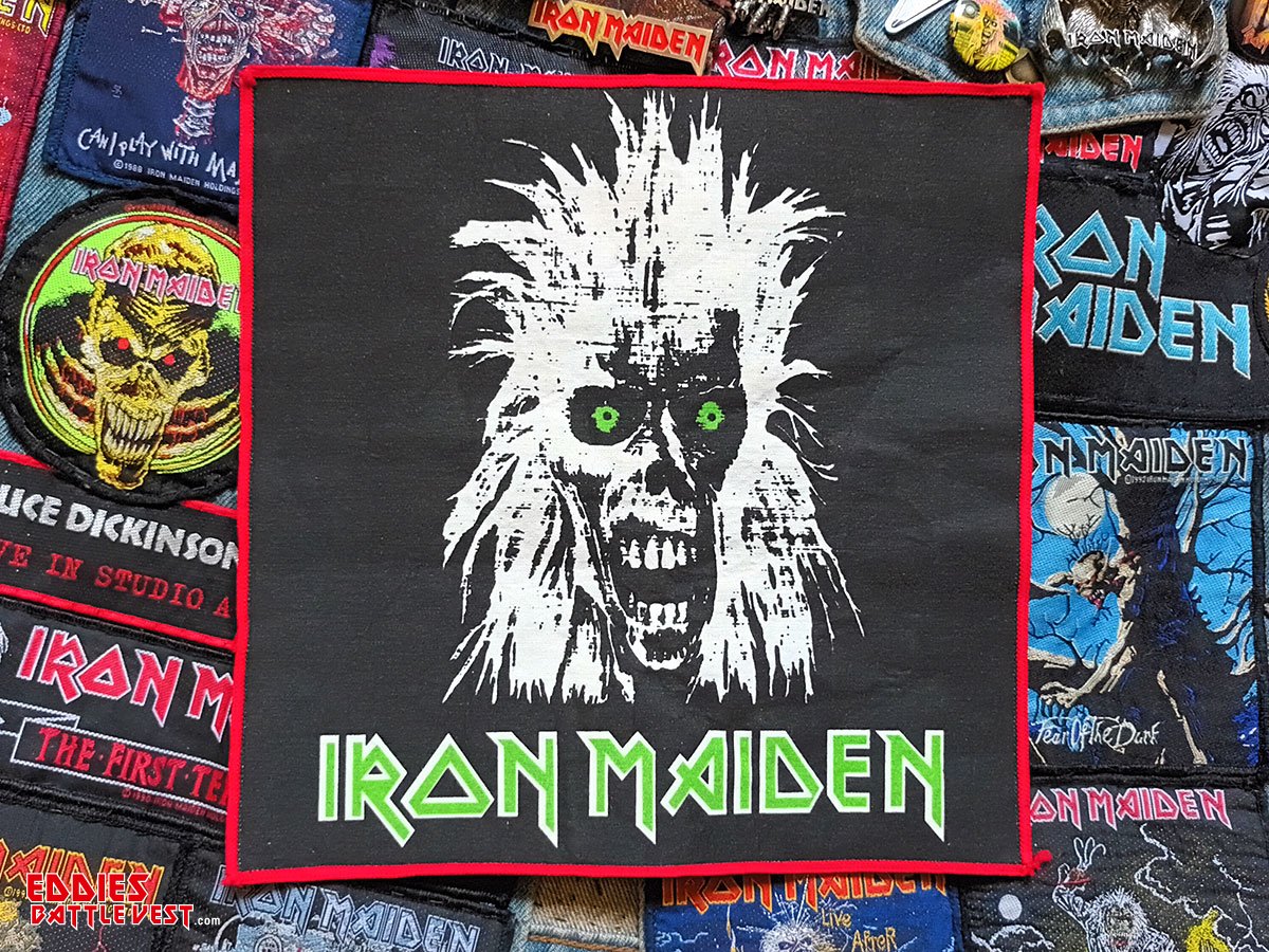 Iron Maiden "First Album" Red Border Mini Backpatch