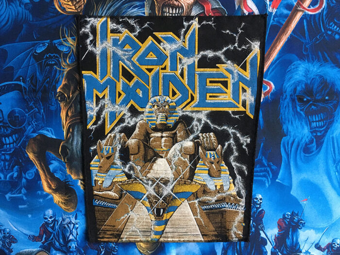 Iron Maiden Powerslave Backpatch Bootleg Oversized (Cobra And Lightning)