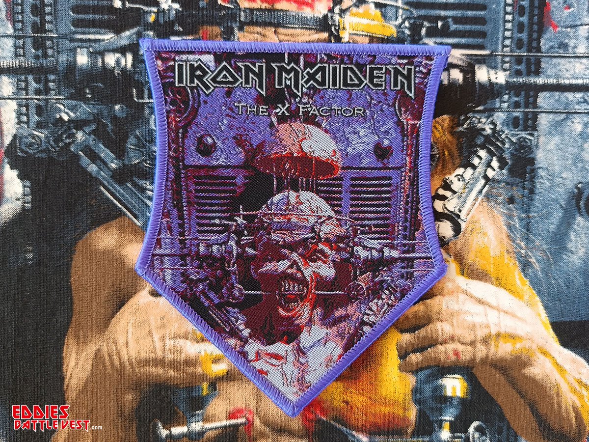 Iron Maiden “The X Factor” Purple Border Woven Patch