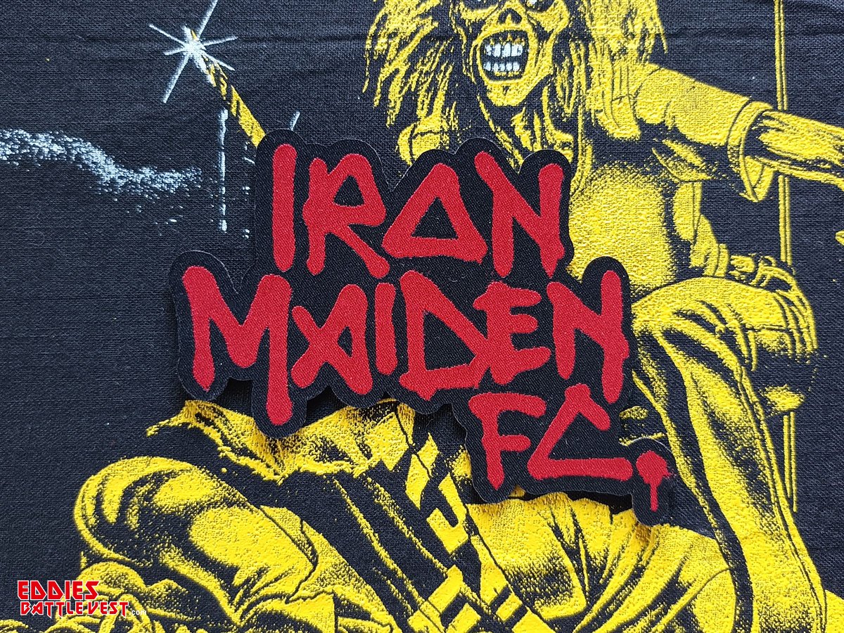 Iron Maiden "Fan Club Logo" Shaped Woven Patch