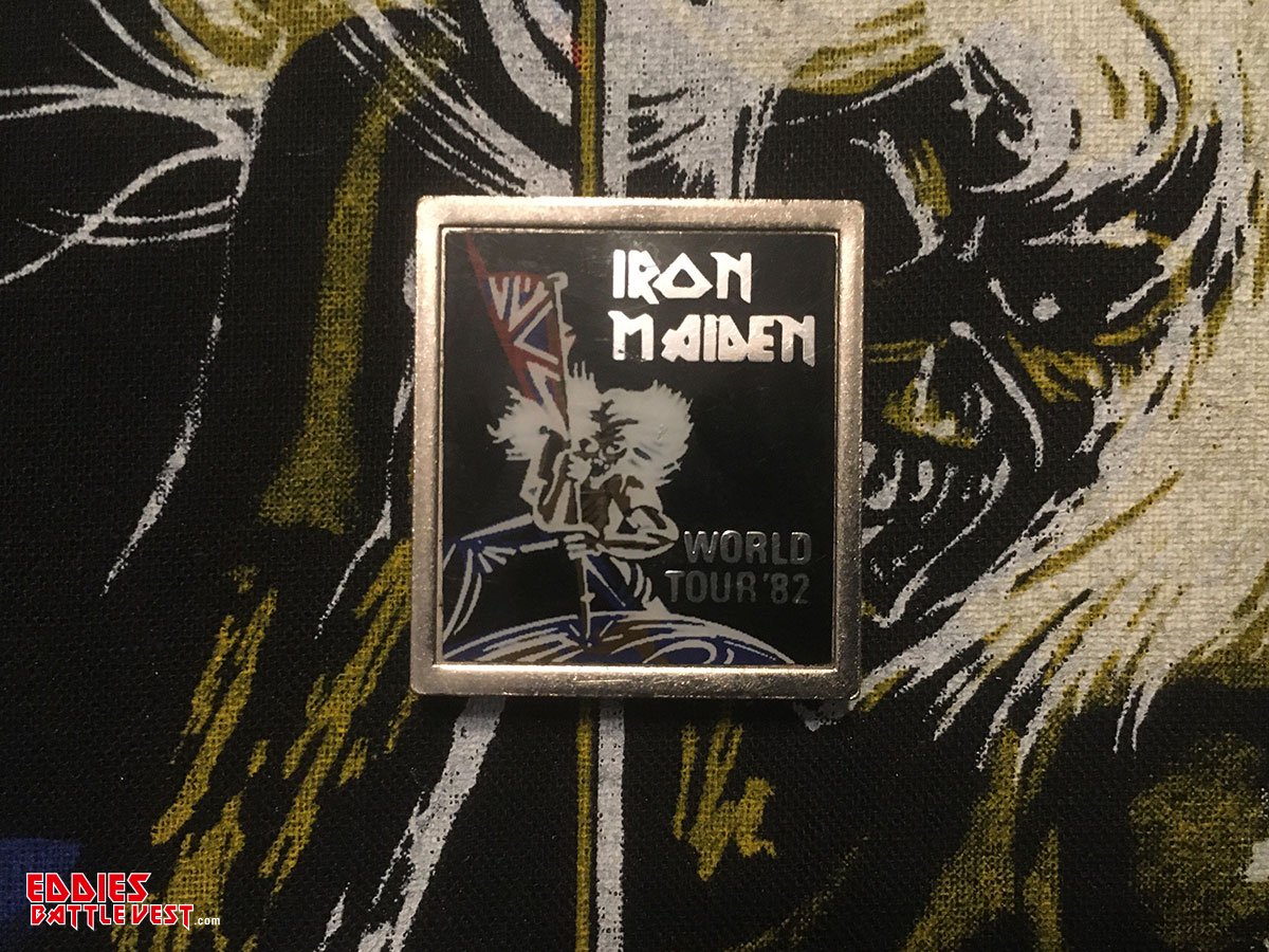 Iron Maiden "The Beast On The Road World Tour '82" Pin Badge Front