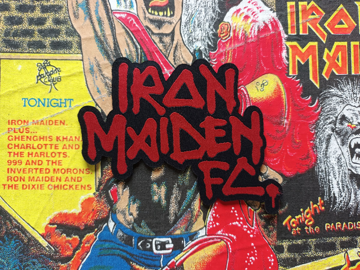 Iron Maiden "Iron Maiden FC" Shaped Woven Patch