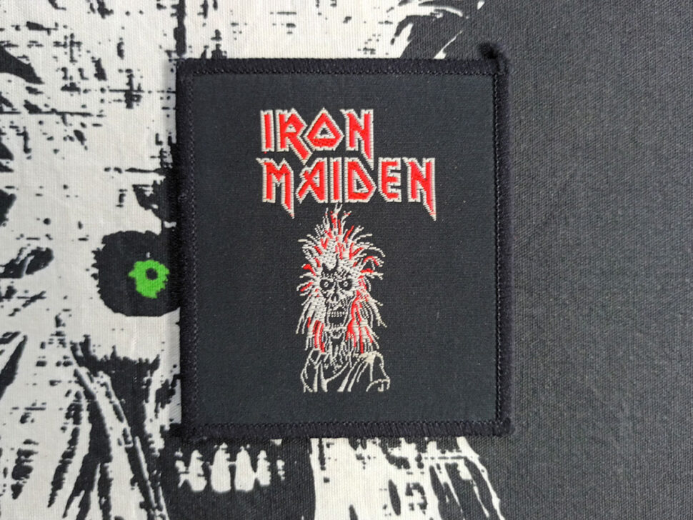 Iron Maiden “First Album” Black Border Woven Patch – Eddies Battle Vest