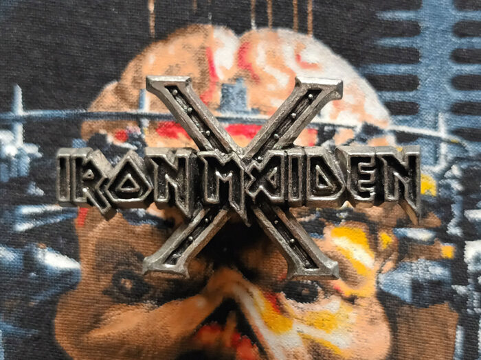 Iron Maiden The X Factor Pin Badge 1995 Front