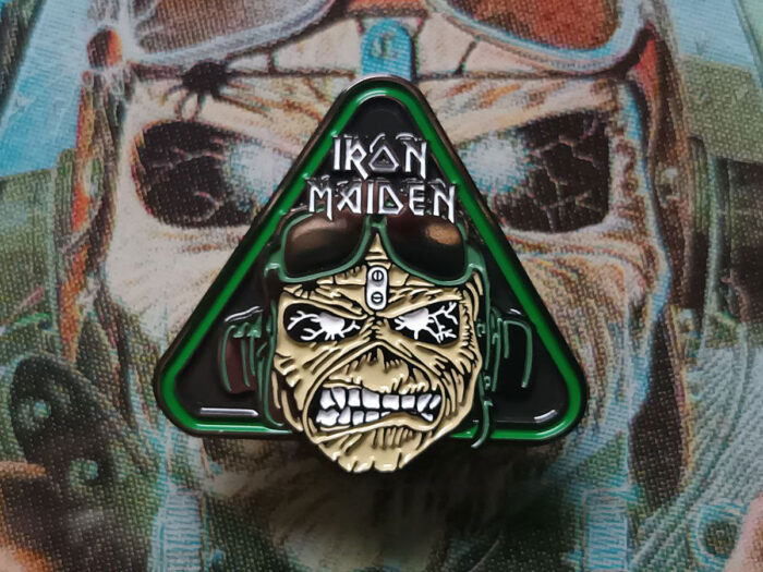 Iron Maiden Aces High Pin Badge 2023 Front