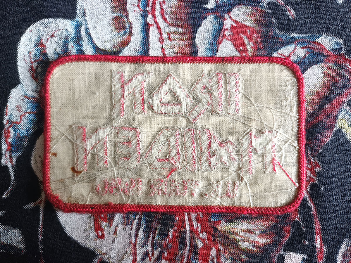 Iron Maiden U.K. Tour 1980 Embroidered Patch Back