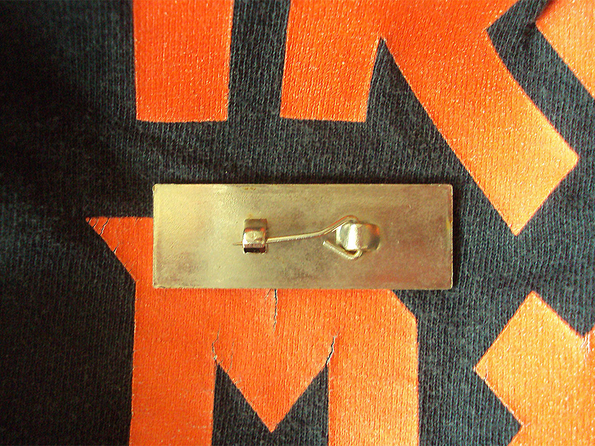 Iron Maiden "First Album" Logo Pin Badge Back