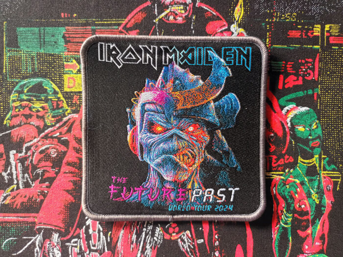 Iron Maiden "Samurai & SiT" Eddie Woven Tour Patch 2024 Light Grey Border